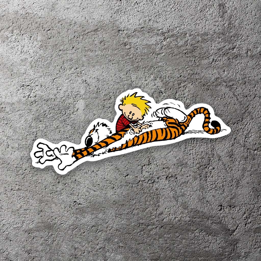 Calvin and Hobbes Vinyl Sticker 5″ Wide – Includes Two Stickers