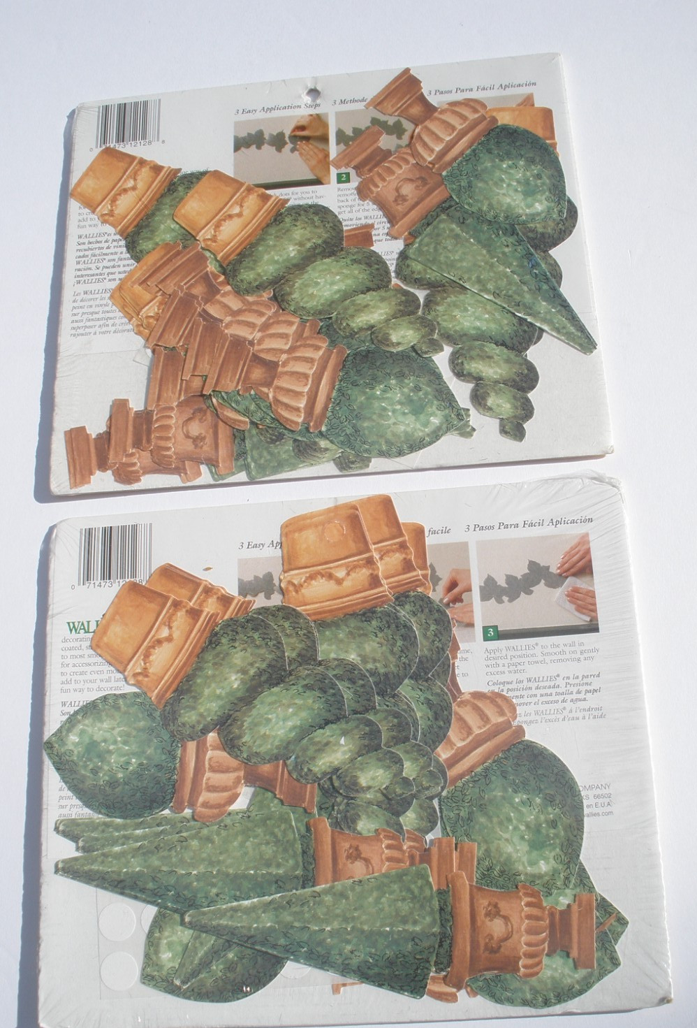 2 x 25 Topiary tree Shrubs Wallies Wallpaper Cut Outs 5″ Pre-pasted Washable