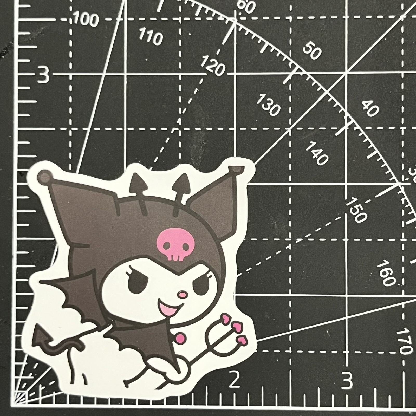 Devilish Kuromi Smile – Vinyl decal Sanrio Sticker StickerBomb Notebook KAWAII
