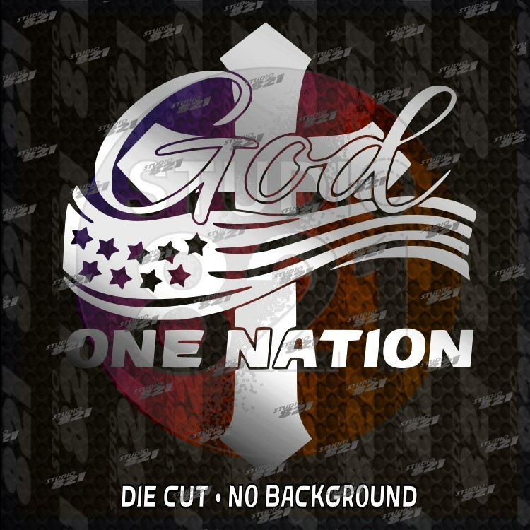 One Nation Under God vinyl decal- USA Rededication 250th Peace sticker decal New