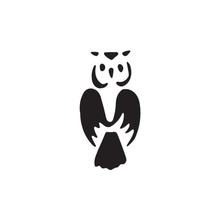 Snowy Barn Owl Art – Vinyl Decal Sticker – Multiple Color & Sizes – ebn1777