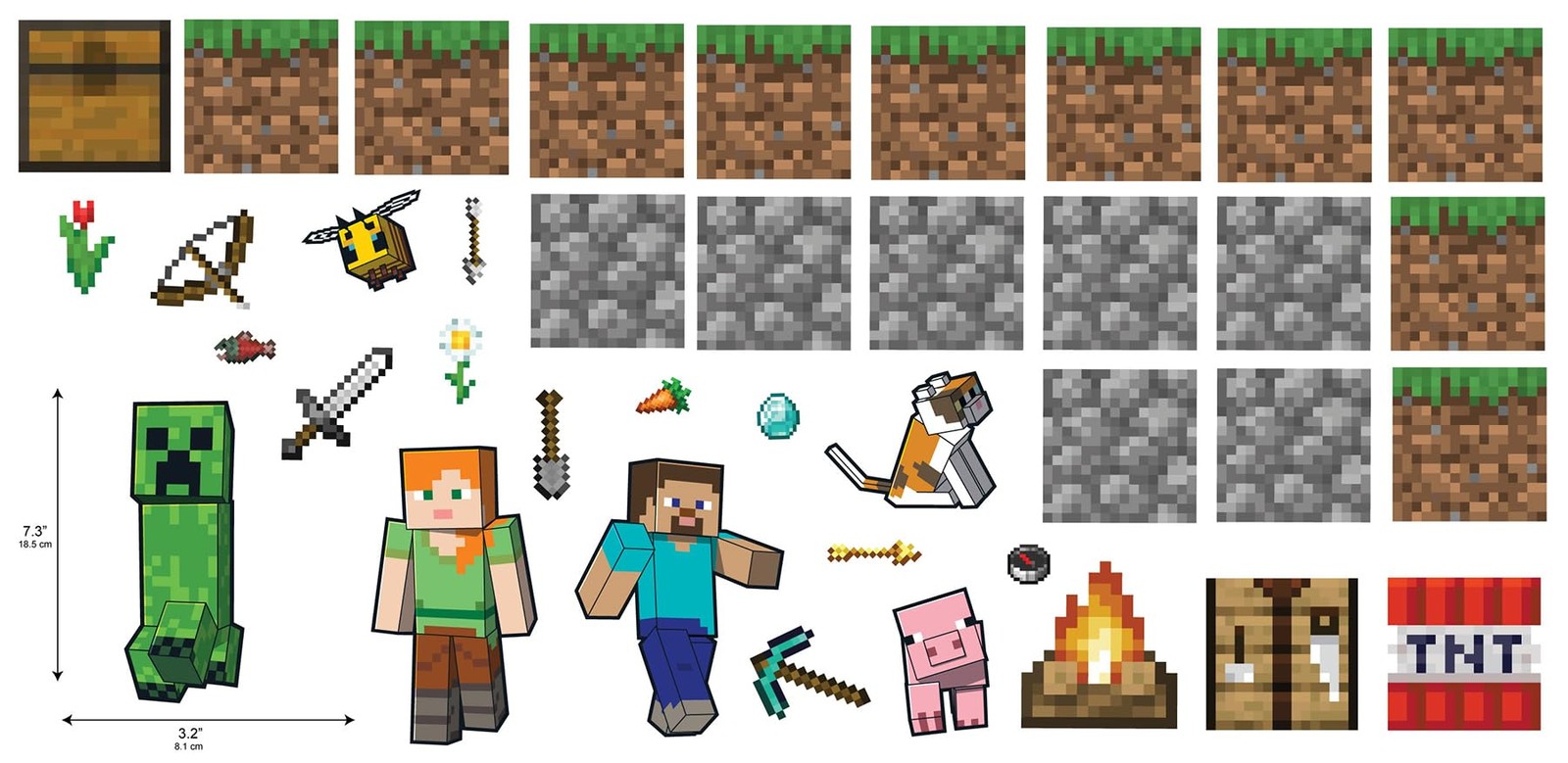Minecraft Blocks Build Your Own Wall Decals, RMK5581SCS