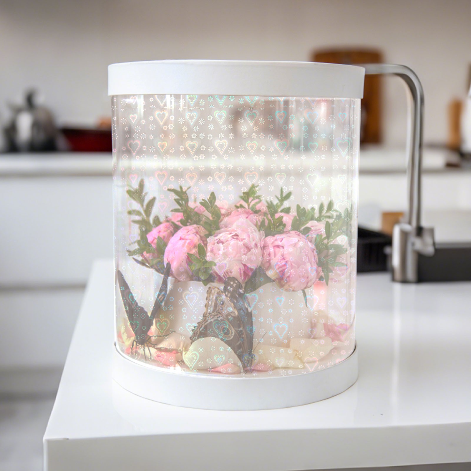 Holographic adhesive sheets A4 22pcs 21×29.7cm self-adhesive (Flowers)