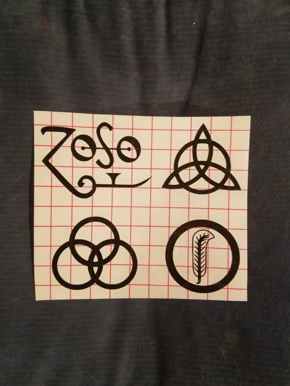 Led Zeppelin Runes Vinyl Decal