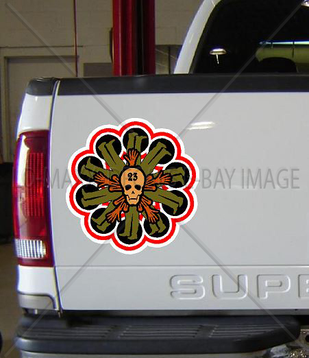 Skull Number 23 Custom Graphic Design Various Sizes Printed Vinyl Sticker