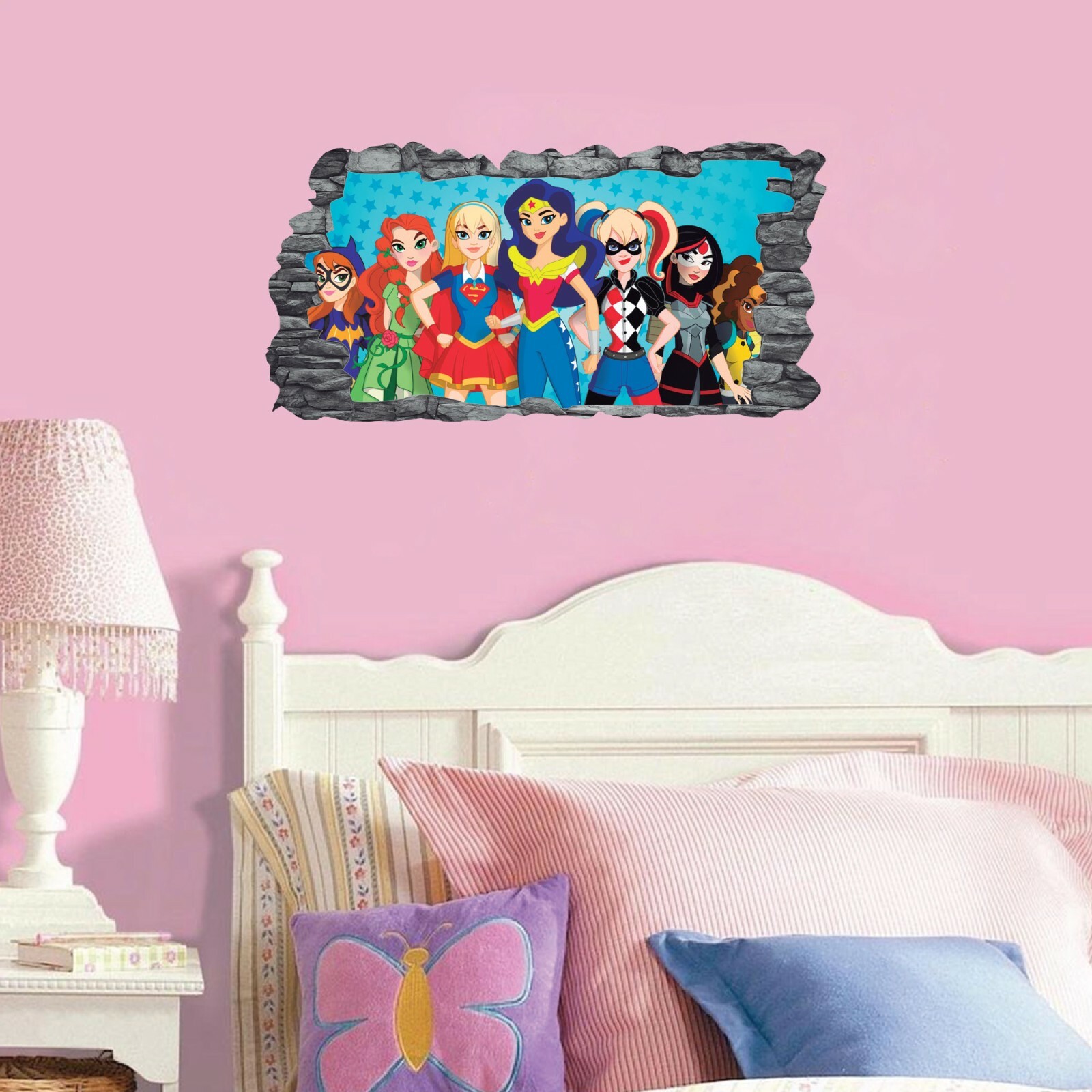 DC Super Hero Girls 3D Wall Decal Vinyl Sticker Mural Wall Art Room Decor