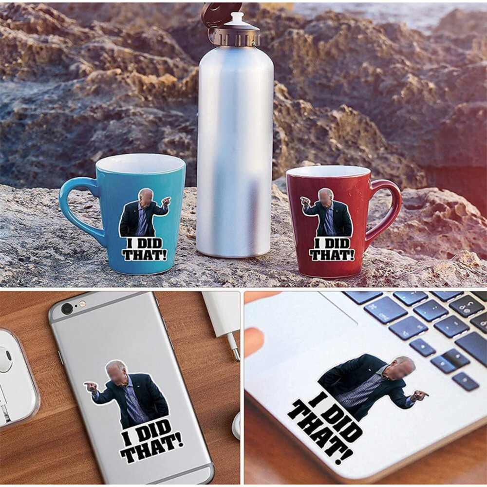 100 Pack Joe Biden “I DID That” Sticker Decal Trump Funny Humor Sticker Car Pump