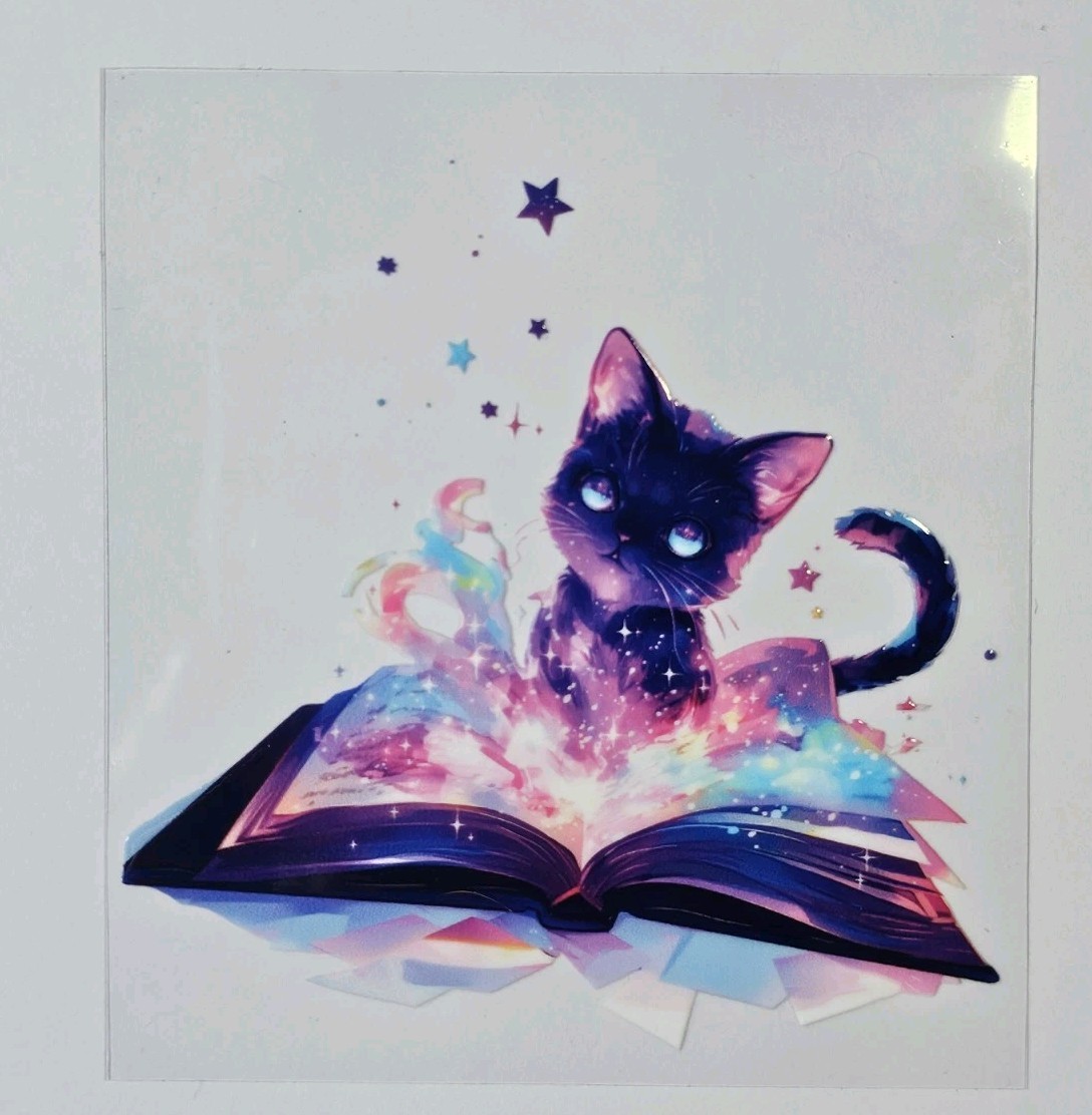 Cat 4×4 UV DTF Transfer Sticker Wrap Tumbler UVDTF BUY 10+ GET COMBINED SHIP