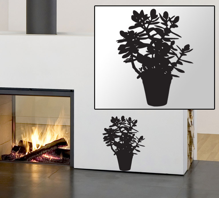 FGD Plant Silhouette Vinyl Wall Decal 12″ x 15″ (Pp4)
