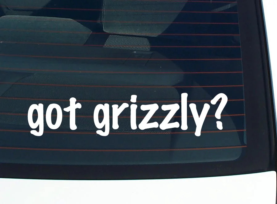 got grizzly? CAR DECAL BUMPER STICKER VINYL FUNNY JOKE WINDOW
