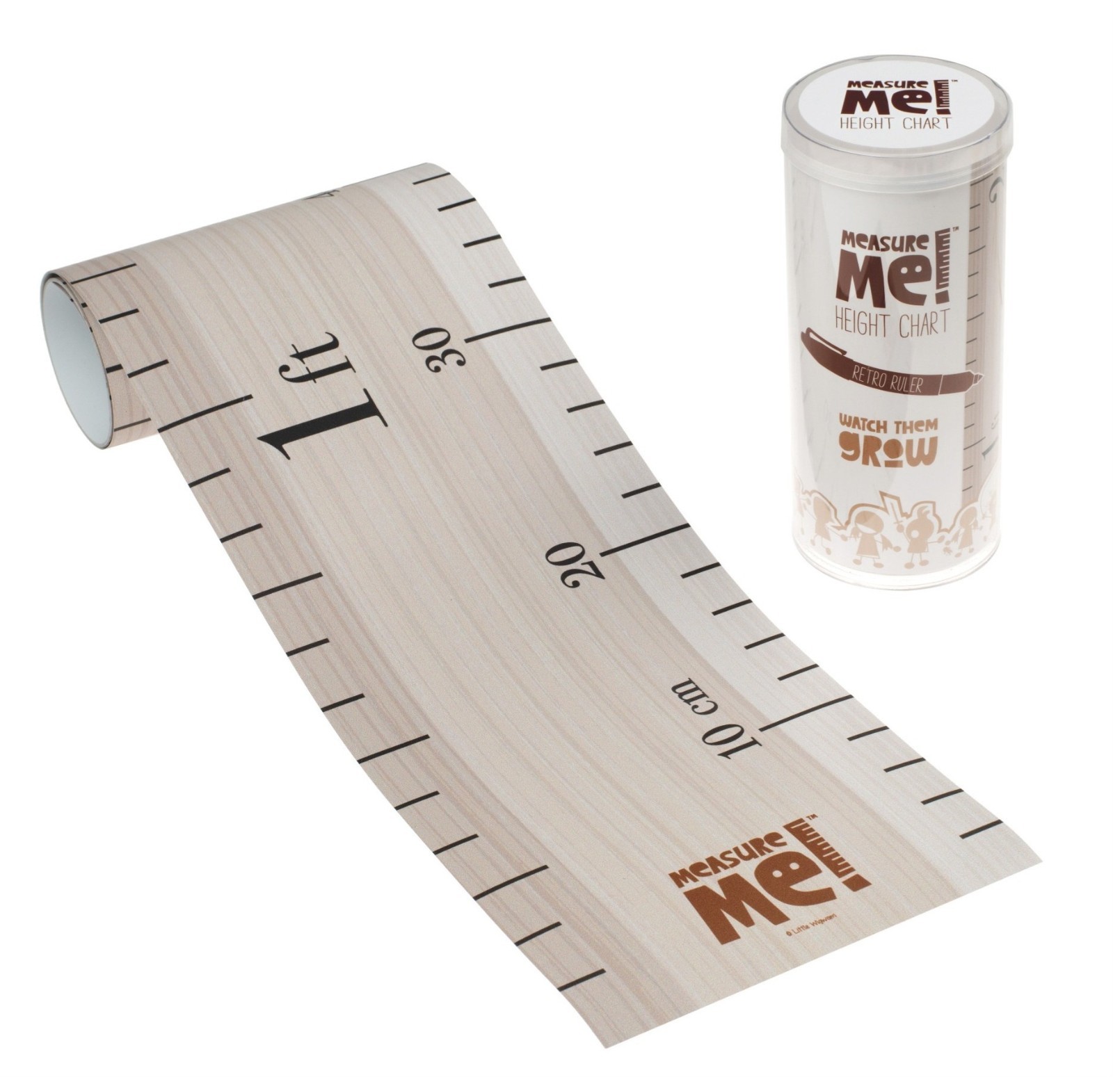 Measure Me! Baby Roll-up Growth Height Chart for Children Kids Room – Retro…