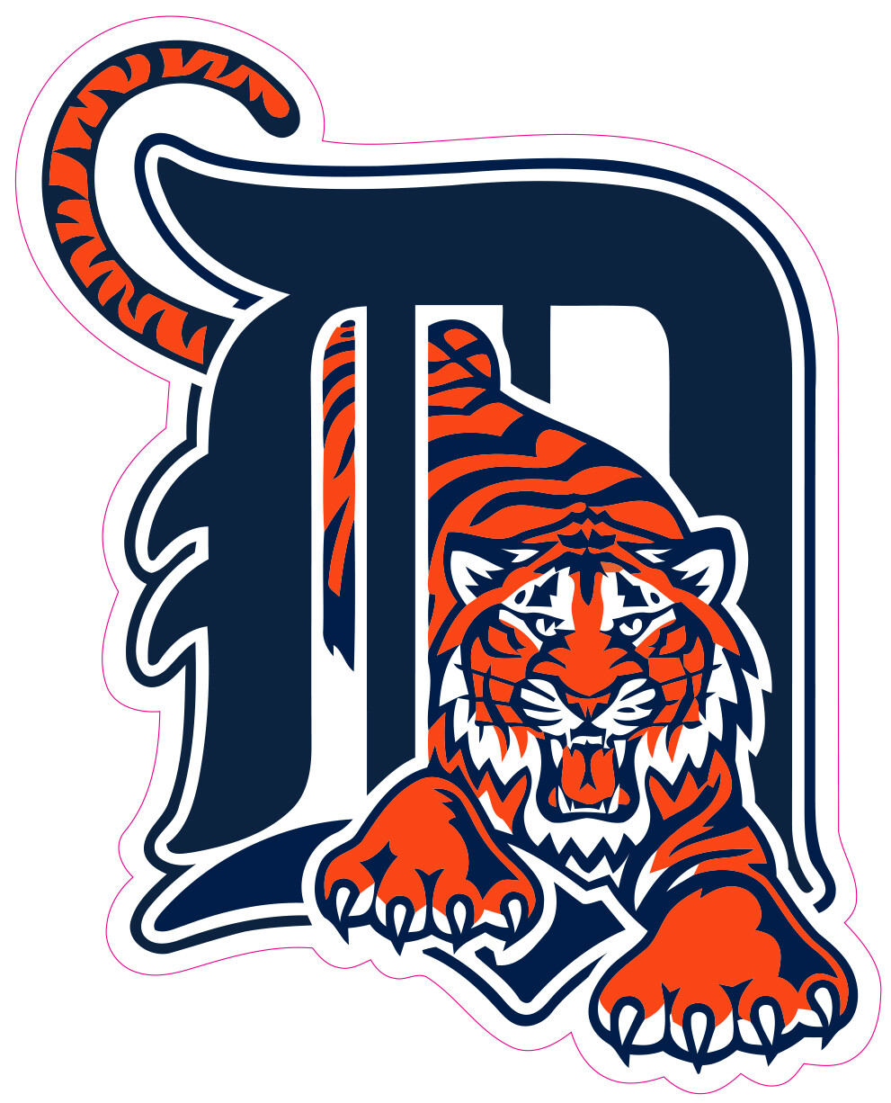 Detroit Tigers Baseball Vinyl Decal Sticker Car Truck Bumper Tumbler Mug