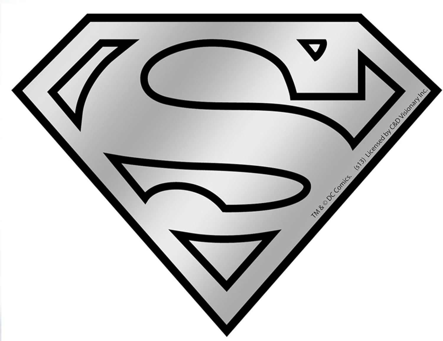 Stickers – C&D Visionary – DC Comics Superman Logo 5″x3.75″ Chrome Foil