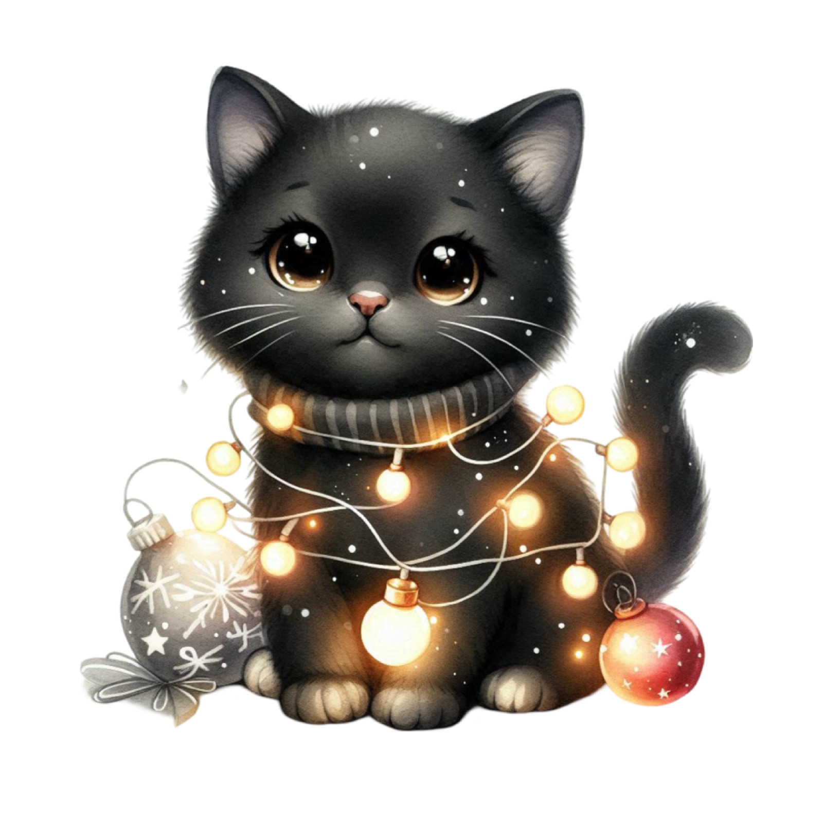 Black Cat Wall Decal Sticker 18X18cm Large