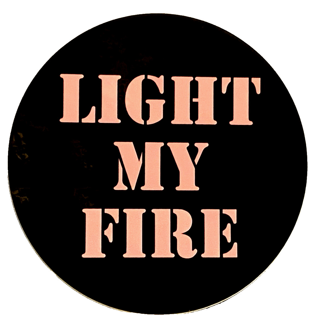 THE DOORS Light My Fire Sticker *NEW* Measures 3″ Round