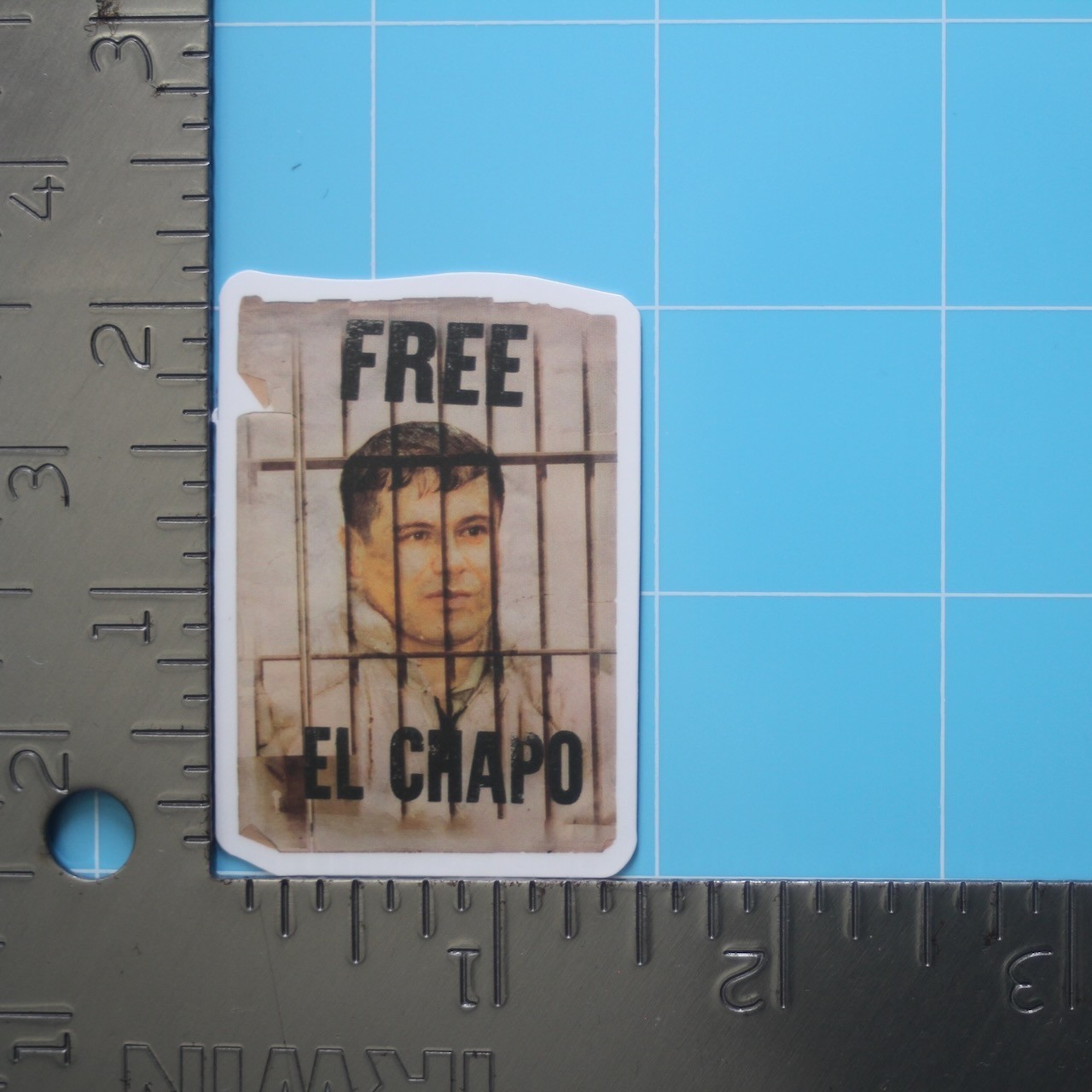 Joaquín Guzmán Sticker (FREE EL CHAPO) Mexico Gangster Cartel, Gloss PVC Decal