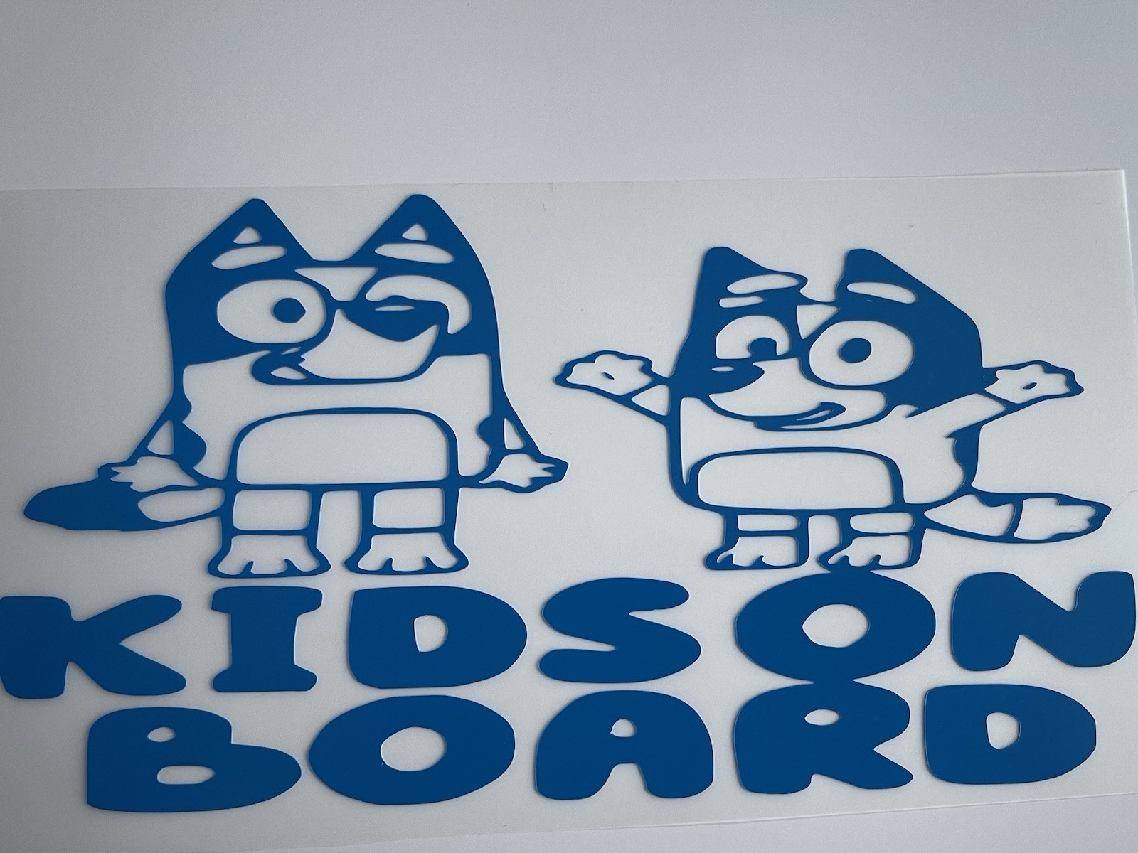 Kids On Board Bluey Cartoon Vinyl Self-Adhesive Decal Sticker for Car Window