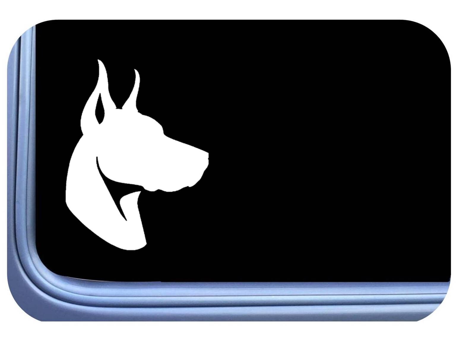 Doberman Decal os 742 vinyl 6″ Sticker dobie pinscher