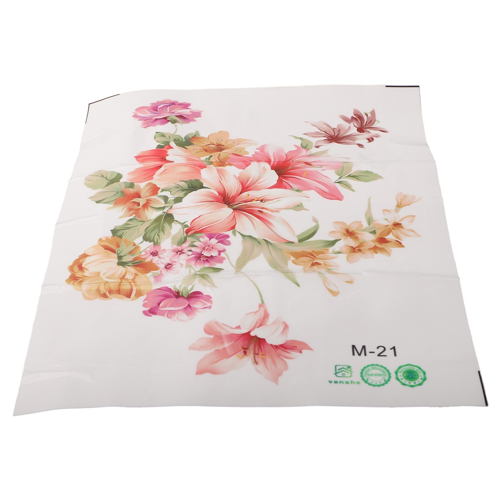 Romantic Flowers Wall Sticker For Bathroom Toilet Seats Fridge Cupboard Decal