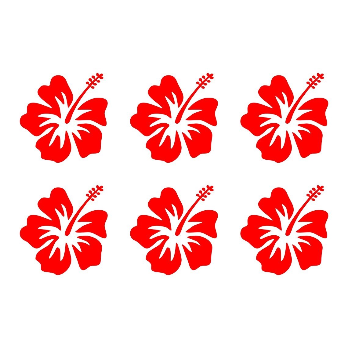 Hawaiian Hibiscus Flower Vinyl Decals