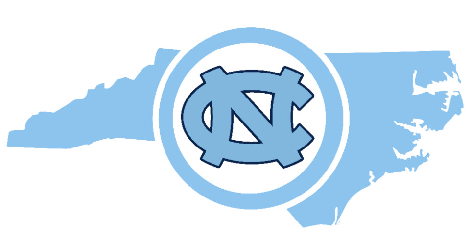 North Carolina – Tar Heel State Vinyl Decal 3″x6.5″ Car Window SS Cup Cooler Bar