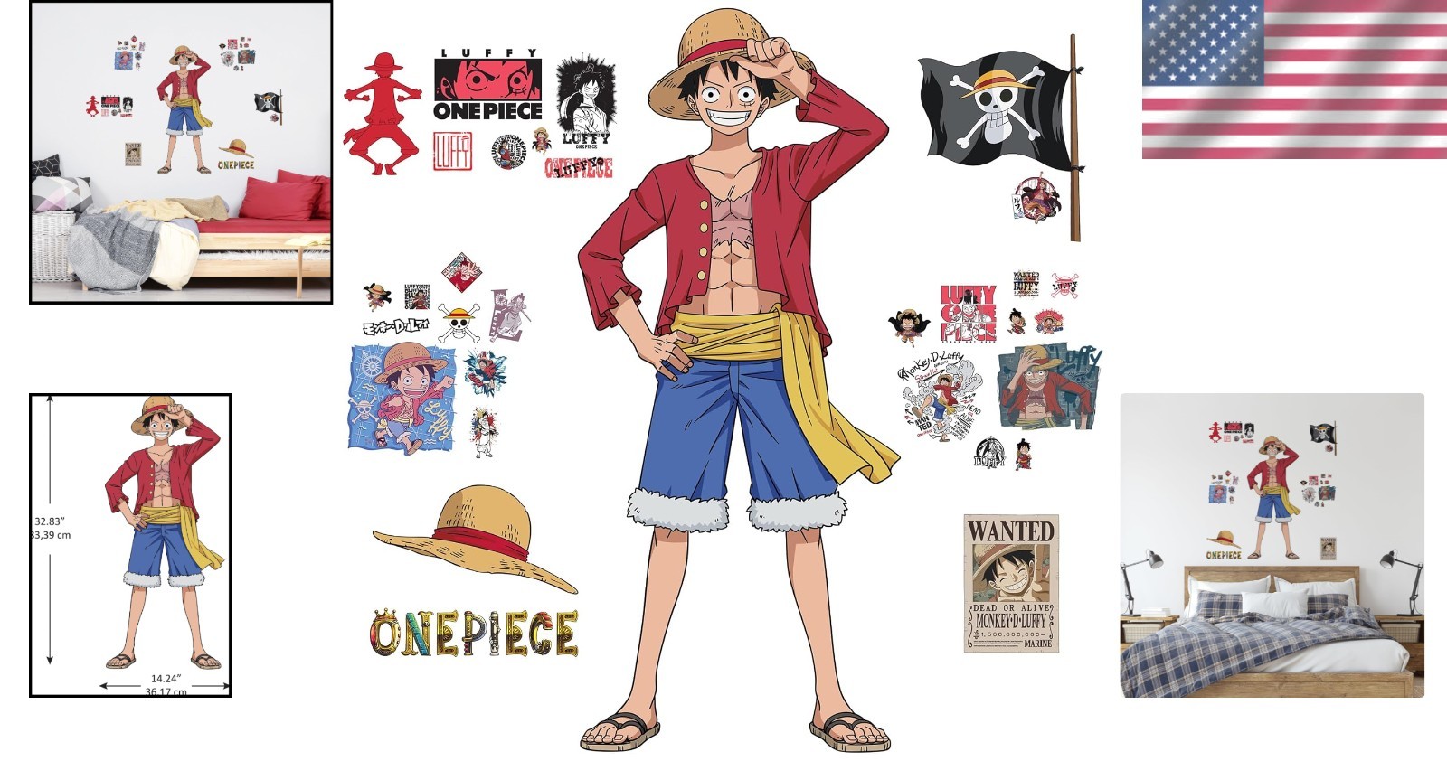 Official One Piece Luffy Wall Art-~