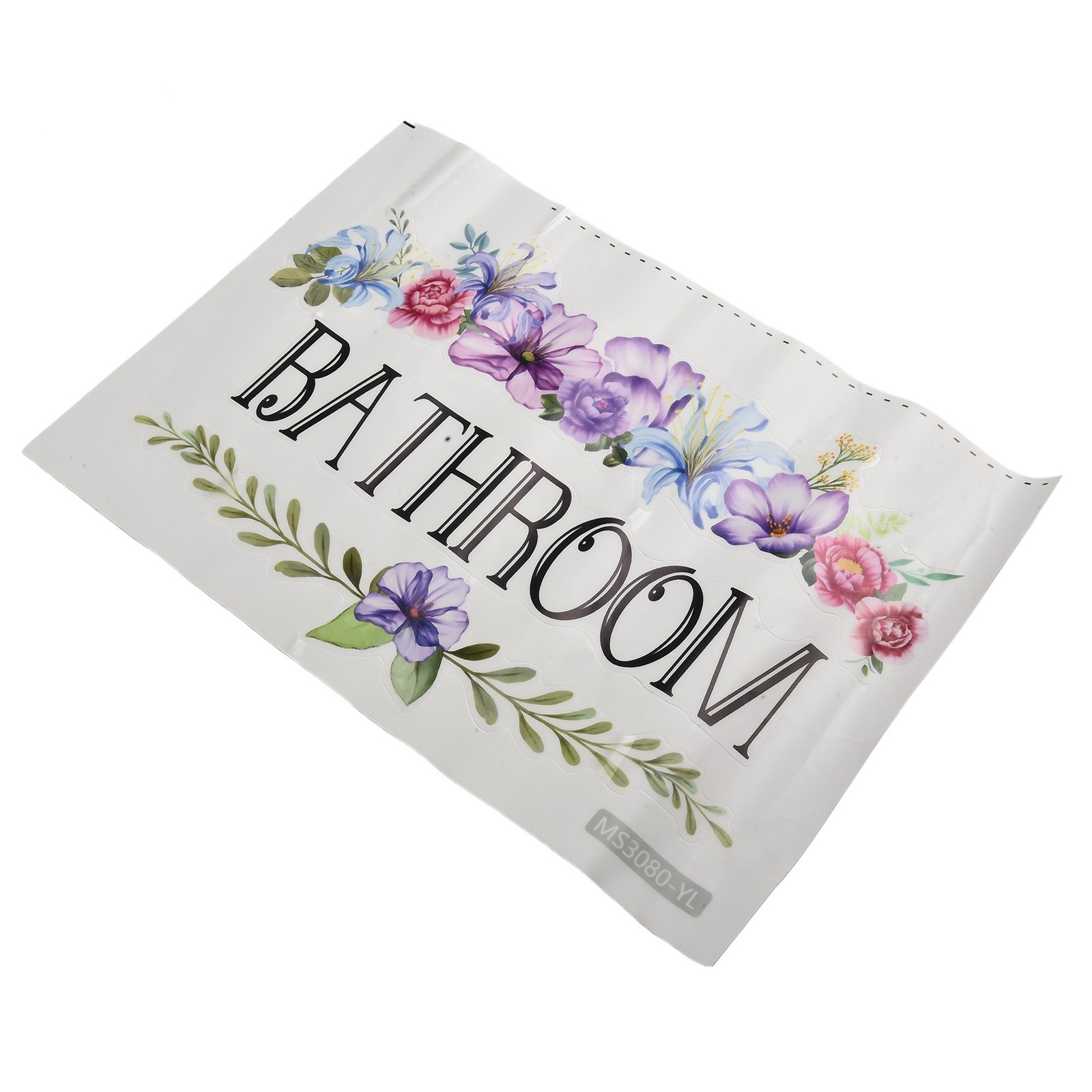 Waterproof Vinyl Wall Sticker Bathroom Door Sign Easy to Apply and Remove