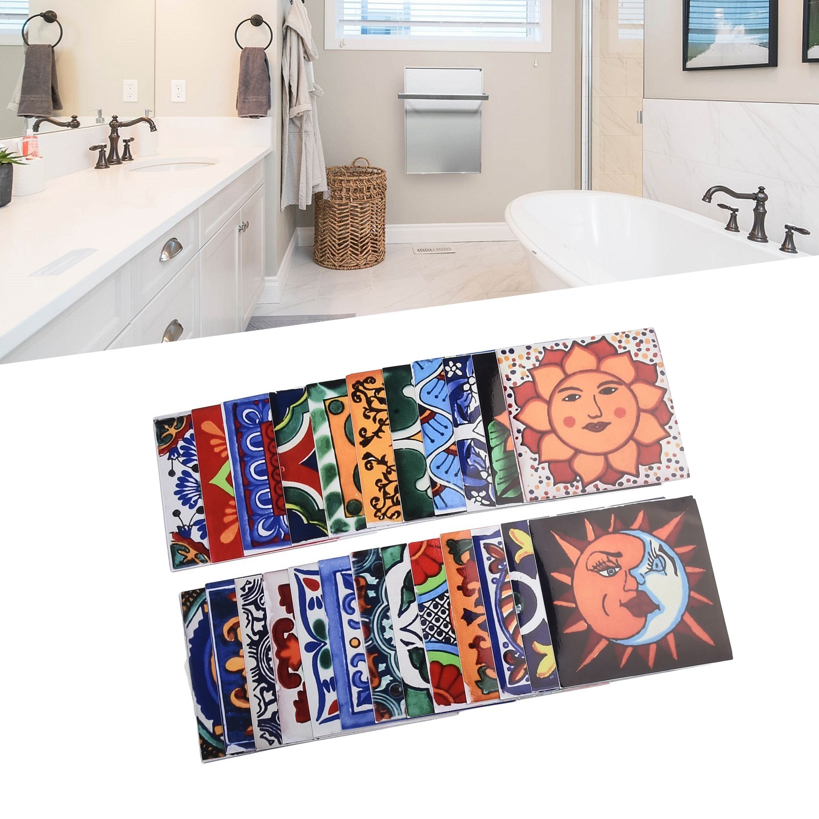 Traditional for TILE Transfers Stickers Wall Vintage Victorian Moroccan Retro