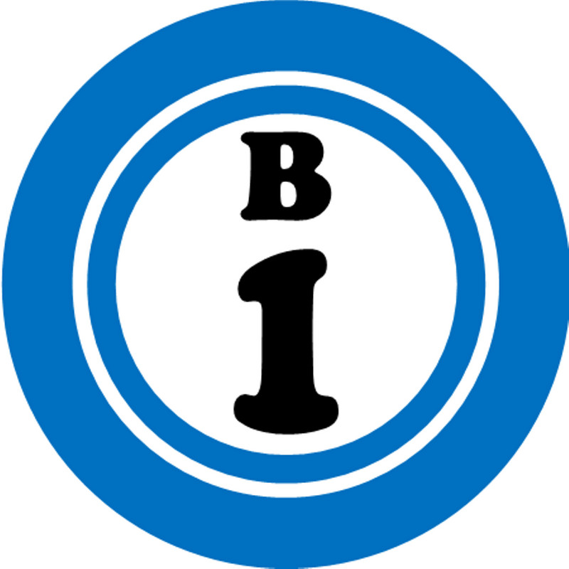B 1 B1 Bingo Ball – 10 Pack Circle Stickers 3″ x 3″ – Hobby Number Board Lucky