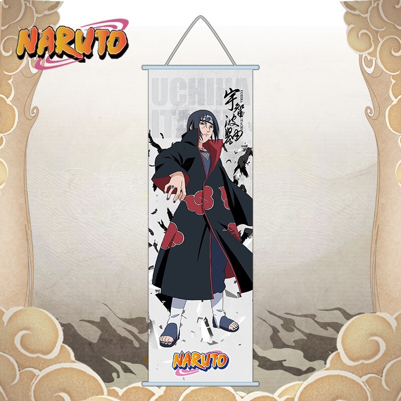 Naruto Canvas Print With Rolling Frame 70×30cm Itachi Kakashi Minato