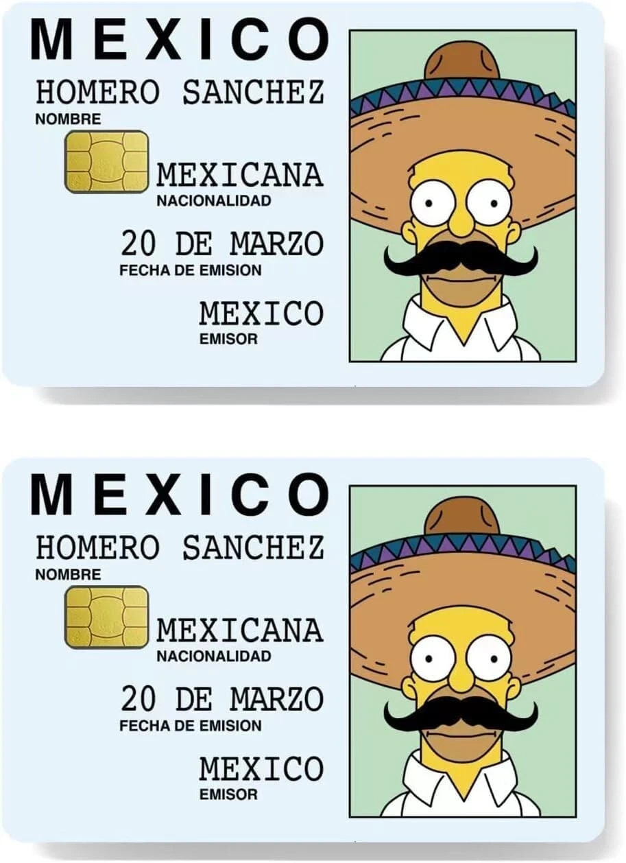Mexican Homer Sanchez Credit Card Skin Stickers Card Credit Card Skin Card Cover