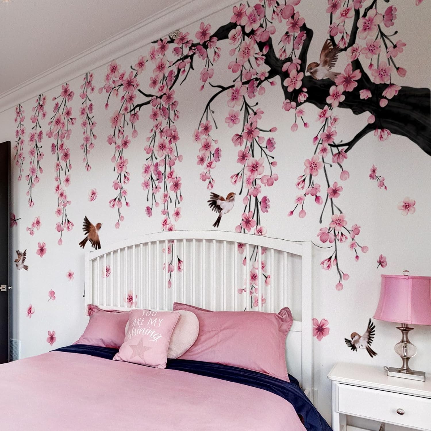 Transform Your Space with Large Pink Flower Wall Murals – Easy Peel & Stick