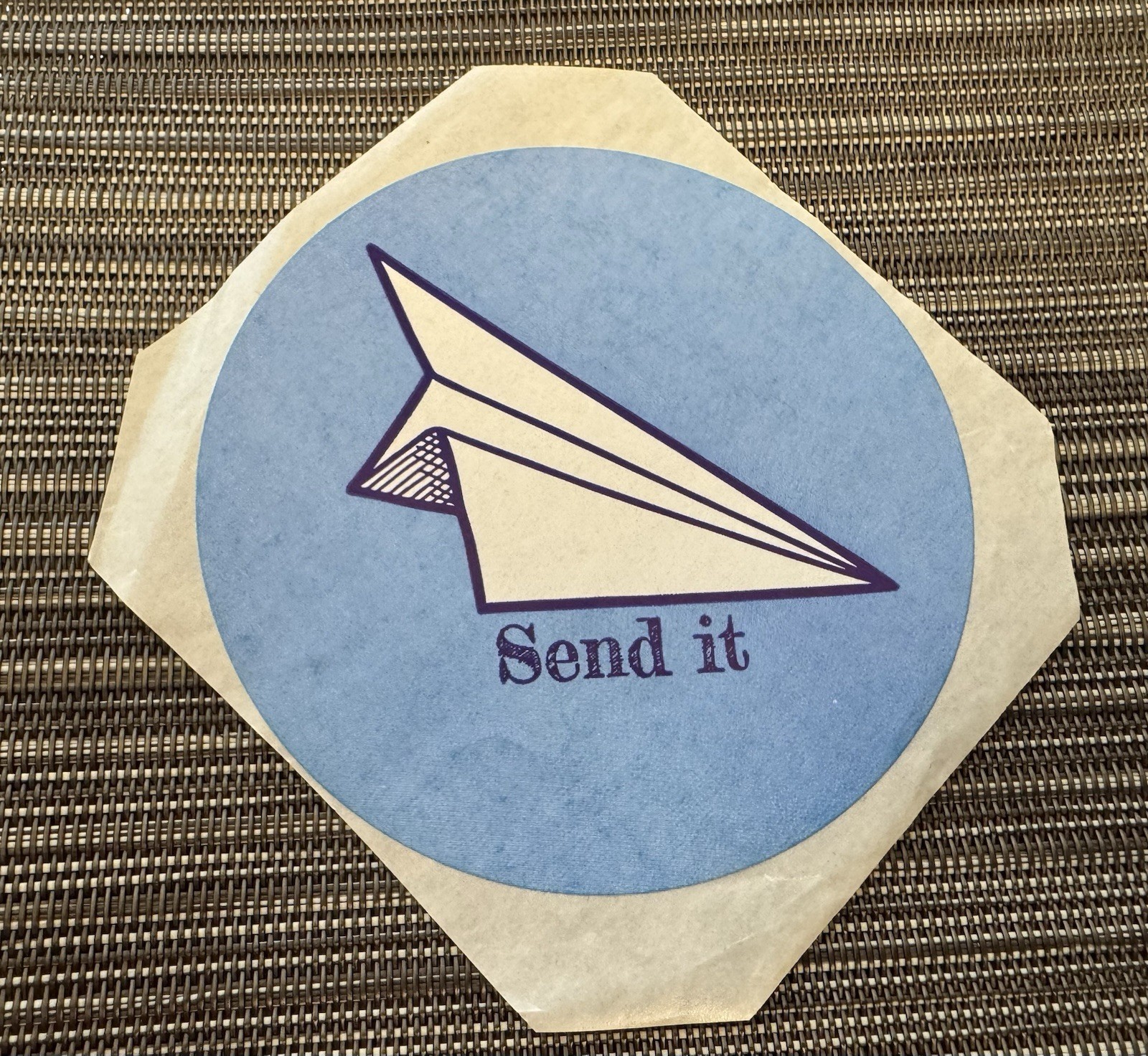 Send It STICKER Decal Pop Culture Skateboard Surfing Clothing Paper Airplane