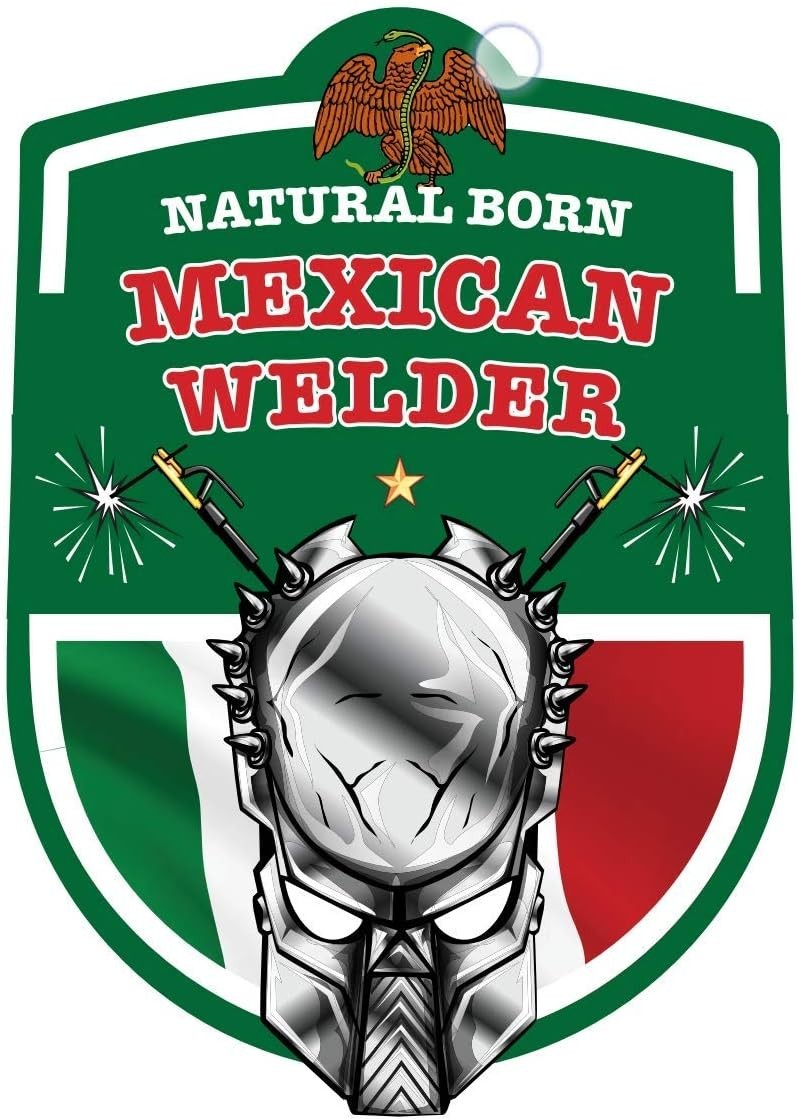 Pack of 3 Mexican Welder Weatherproof Vinyl Stickers for Cars & Hard Hats