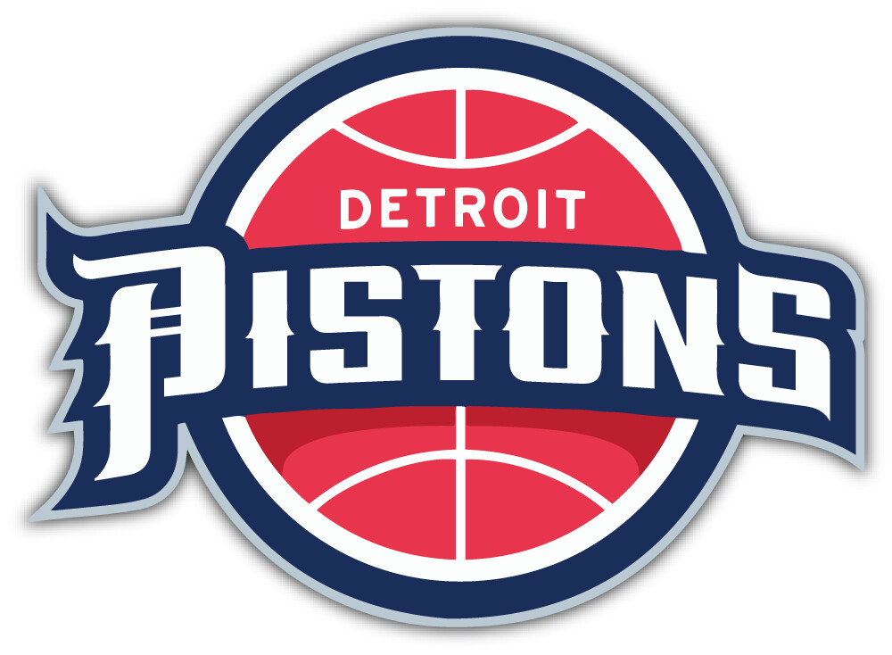 Detroit Pistons NBA Basketball Car Bumper Sticker Decal “SIZES” ID:7