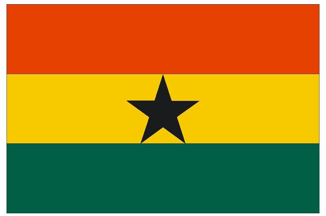 Ghana International Flag Sticker Decal F192