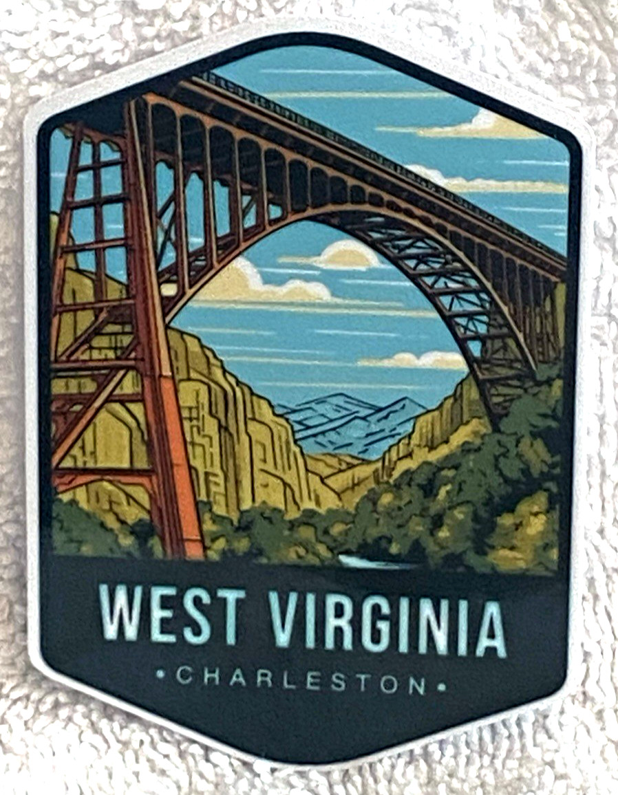 WEST VIRGINIA Charleston Sticker *NEW* Measures 2″ x 3″