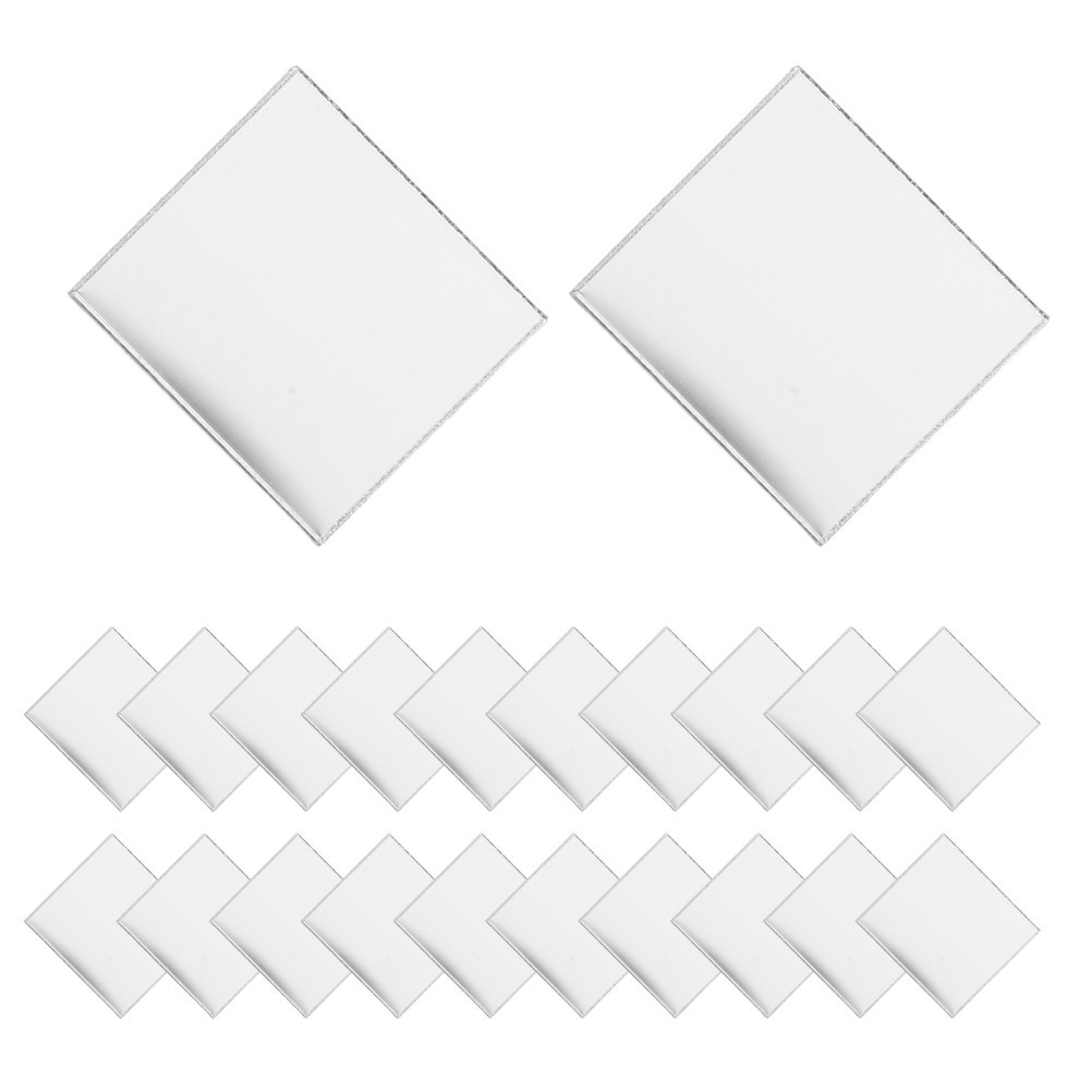 200 Pcs Mosaic Mirror Sticker Tiles for Ornaments Self Adhesive Sheets Craft