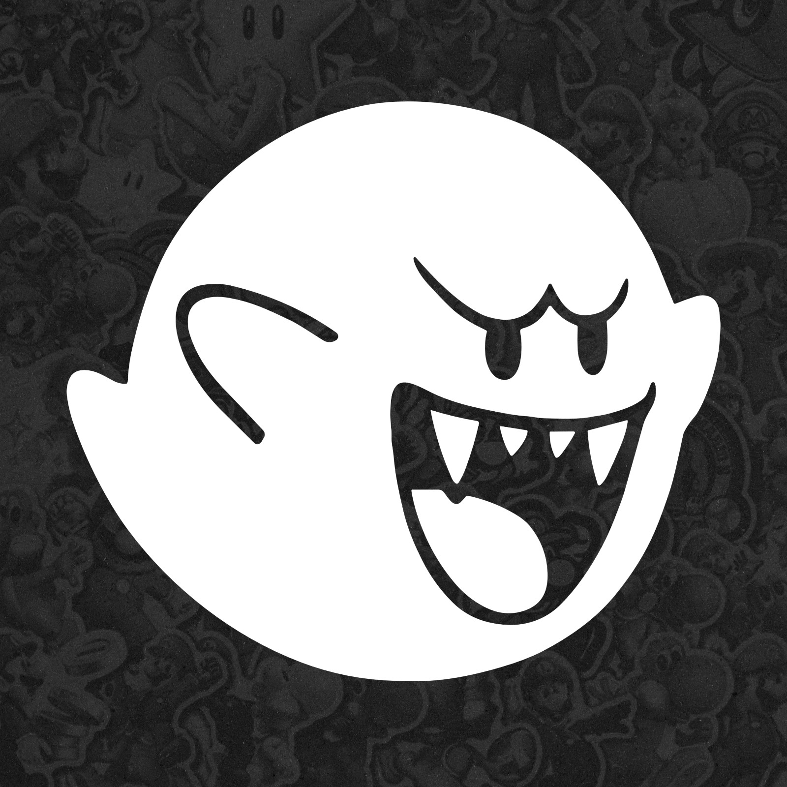 BOO Ghost Super Mario Brothers Die Cut Vinyl Decal Sticker Car Window Laptop