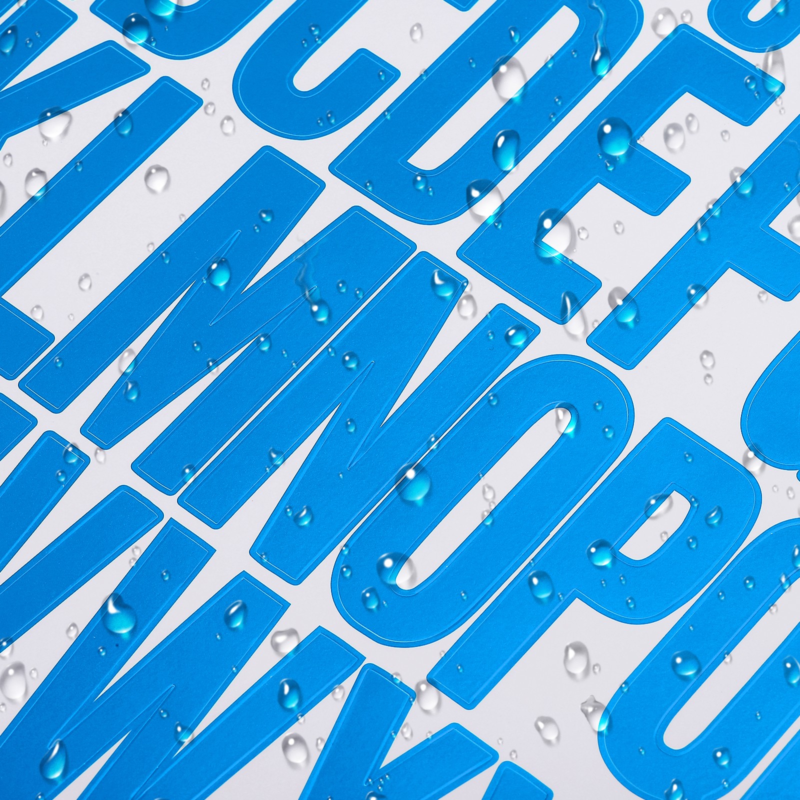 12 Sheets Letter Stickers 1″ 2″ Self Adhesive Alphabet Sticker Lake Blue