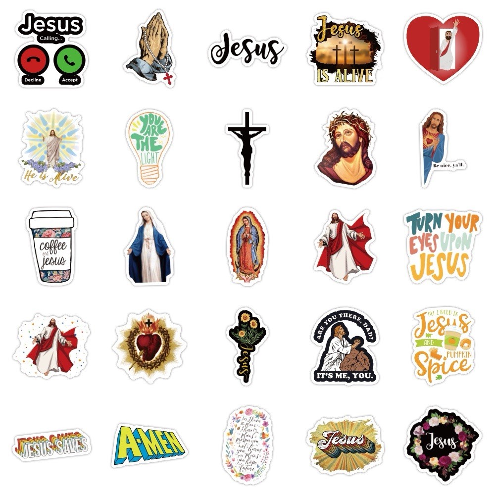 20 Random Jesus Christianity Stickers Faith Decals Laptop Hydro Free Shipping
