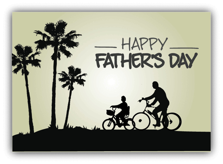 Happy Father’s Day Cycling Car Bumper Sticker Decal