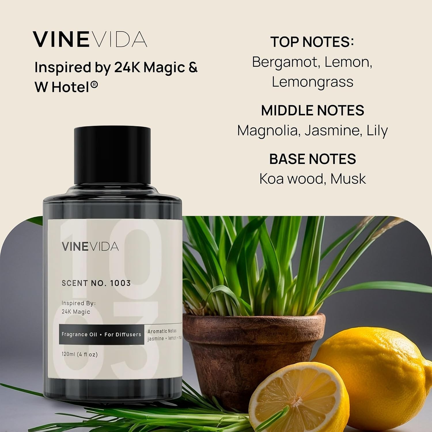 Hotel Fragrance Collection – 4 Pack Diffuser Oils – Cold Air Diffusers