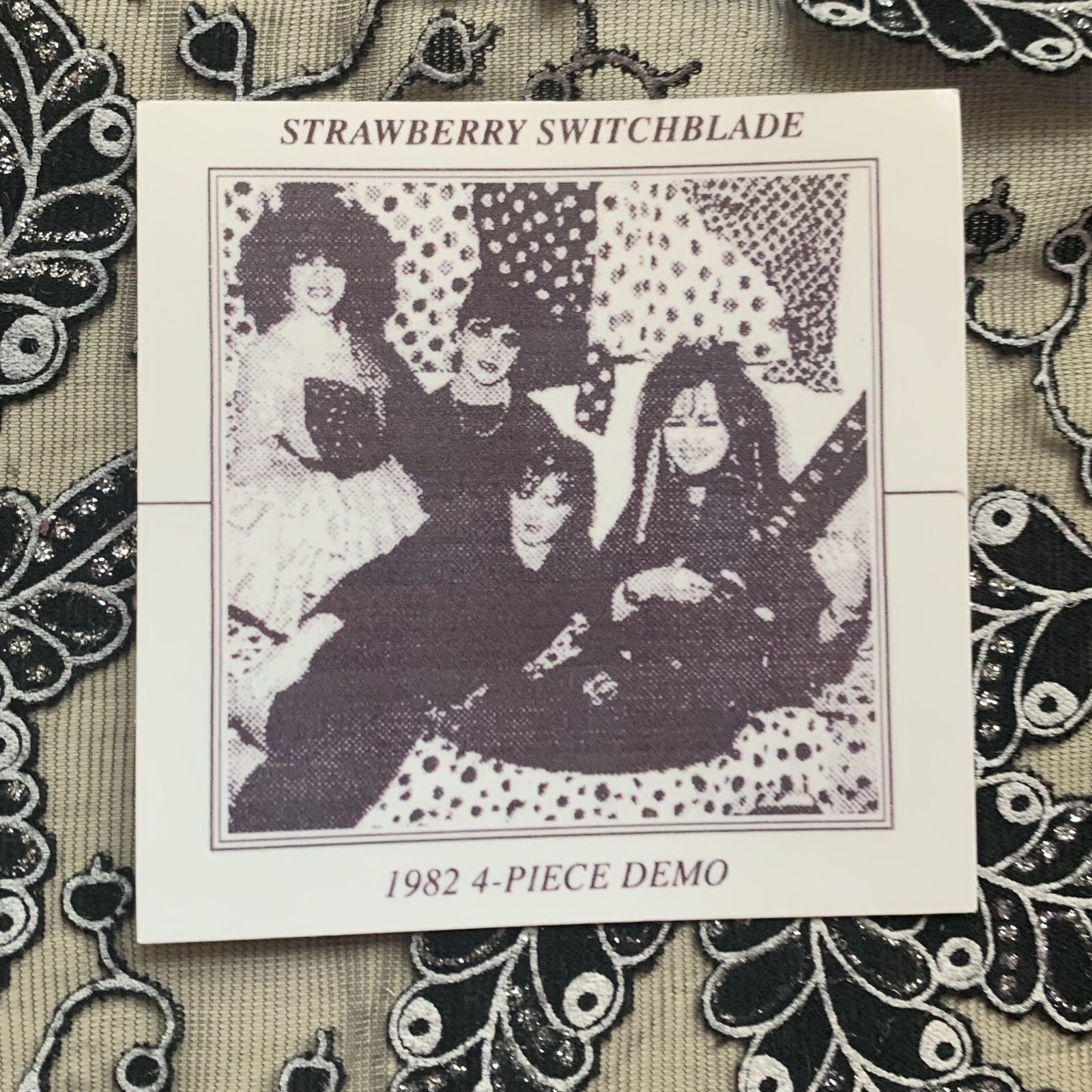strawberry switchblade album vinyl sticker, holographic waterproof decal