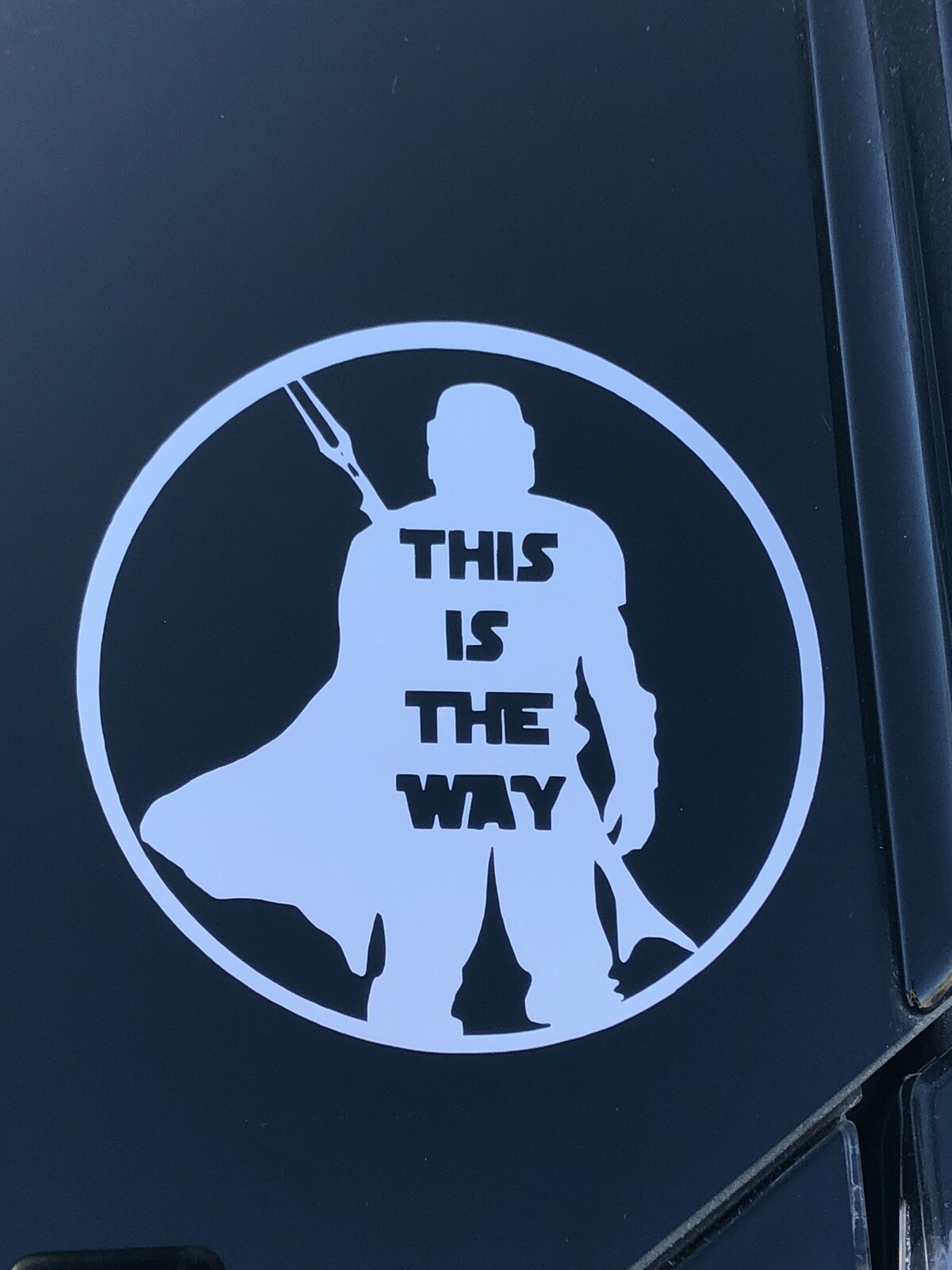 Mandalorian This is the Way Circle Car Decal Viynl *Pick Color And Size*