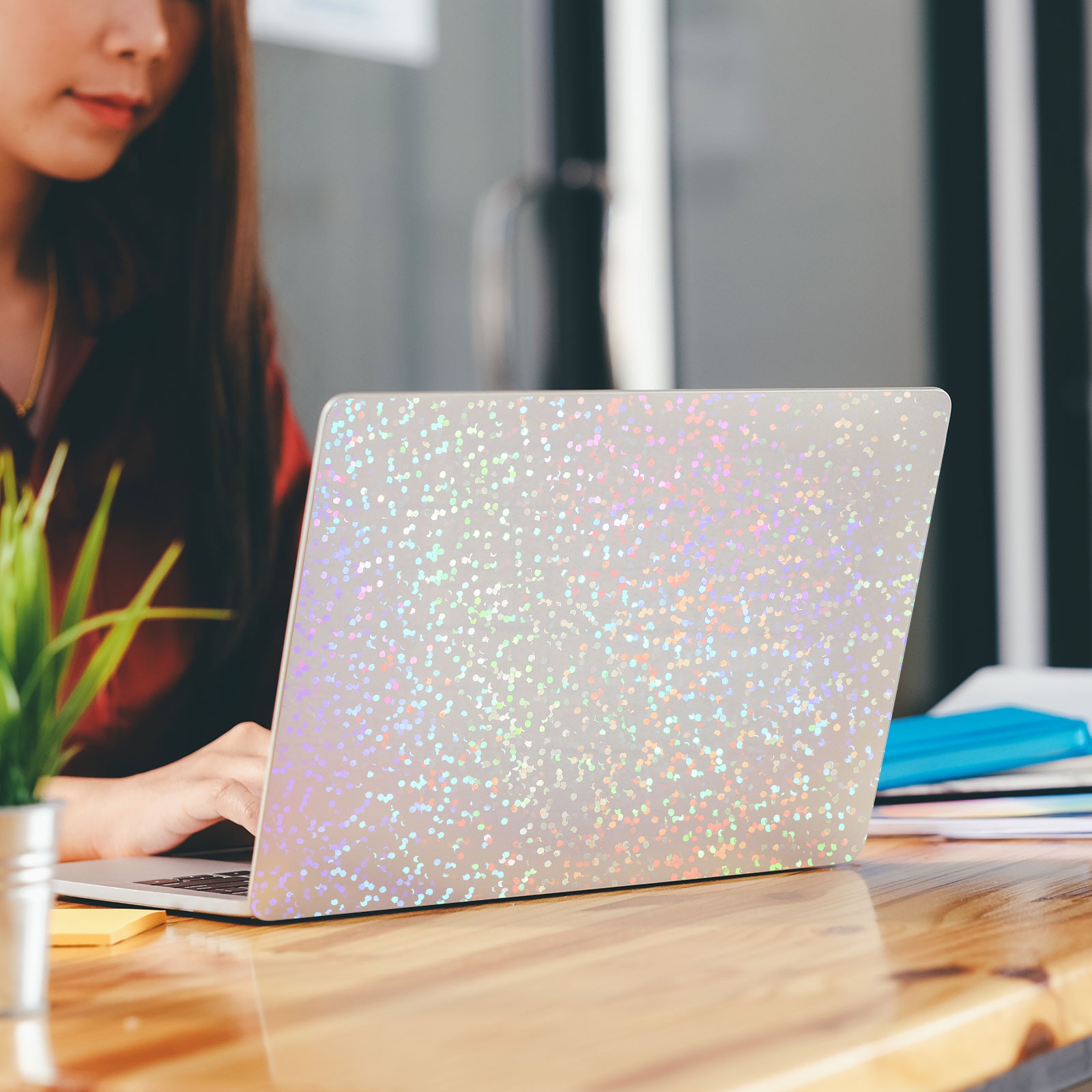 Holographic adhesive sheets A4 22pcs 21×29.7cm self-adhesive (Flowers)