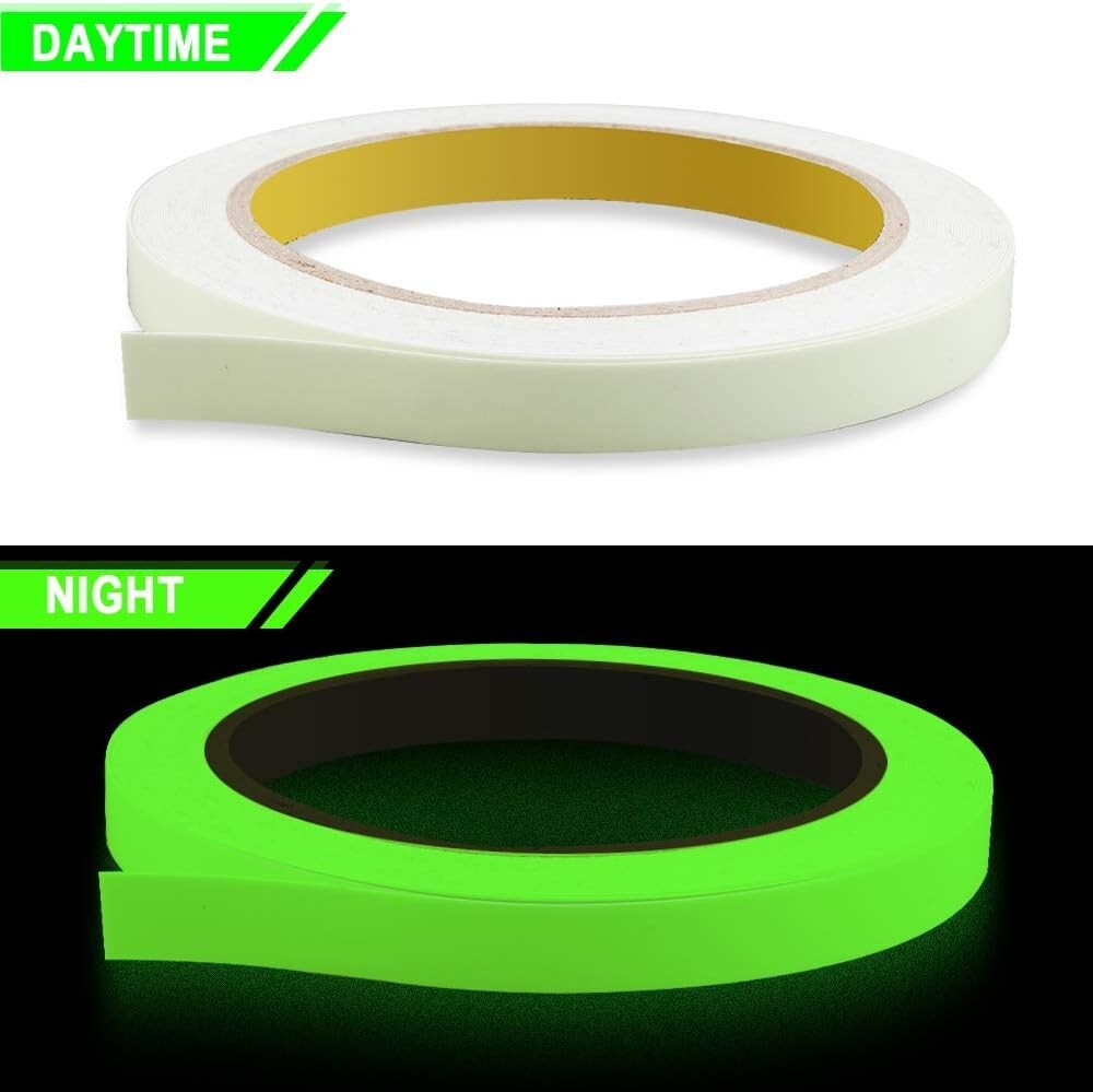 Heavy-Duty Safety Luminous Tape – Green Light – Waterproof – 2PCS, 10m x 10mm
