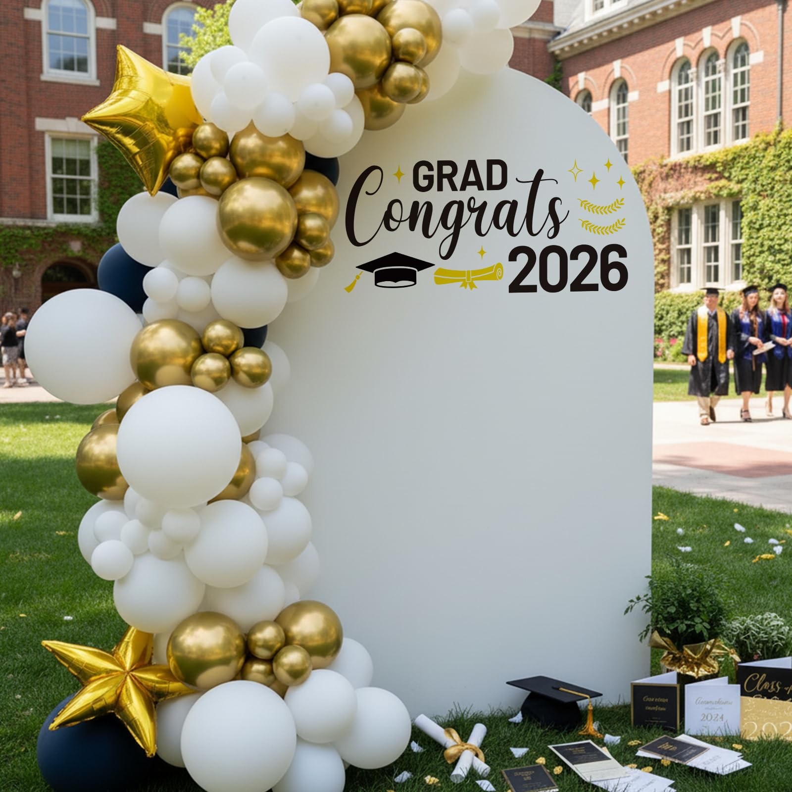 2026 Graduation Decals Decorations, Class of 2026 Graduation Arch Backdrop St…