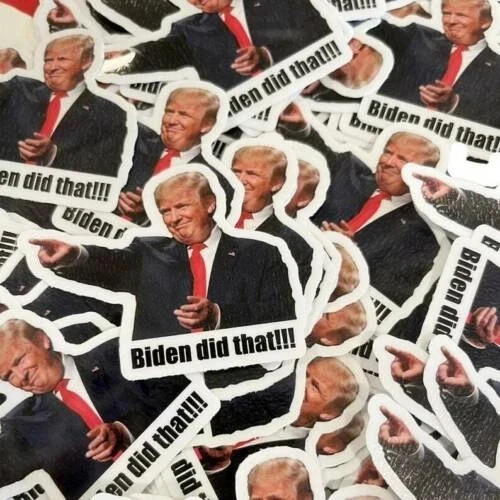100 Pack Joe Biden “I DID That” Sticker Decal Trump Funny Humor Sticker Car Pump