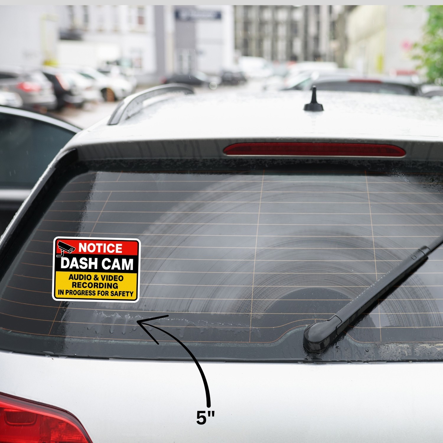 4PCS Dash Cam Recording Stickers – Audio and Video Recording Warning Decals